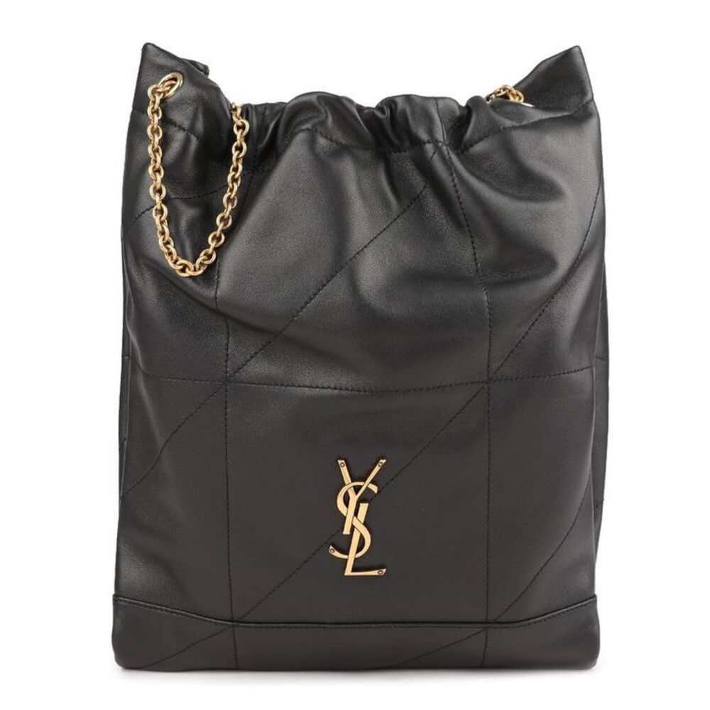 Quilted Drawstring Chain Shoulder Bag - Picture 2 of 8